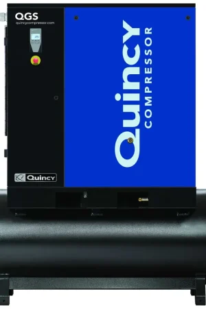 Get Yours Quincy QGS 30 TM-3 30 HP 230/460 Volt Three Phase, 132 Gallon Horizontal Rotary Screw Air Compressor