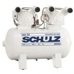 Schulz MSV 12/30 2 x 1 HP 115 Volt 30 Gallon Oil Free Air Compressor Best Seller