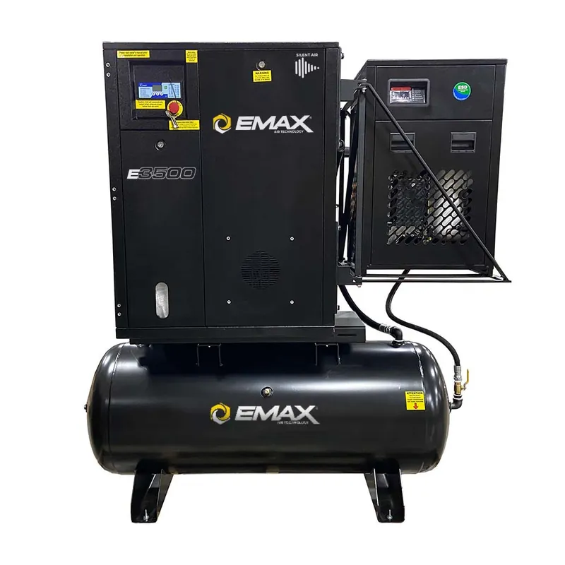 Affordable EMAX ERIK020003-460 20 HP 460 Volt Three Phase Rotary Screw Air Compressor with Dryer