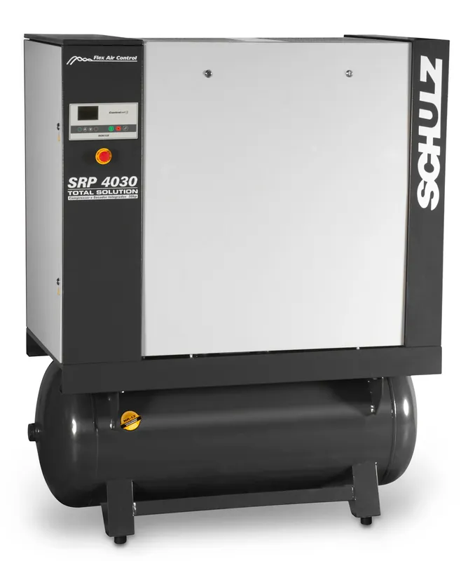 Fresh Stock Schulz SRP 4030E Flex 30 HP 208-230 Volt Three Phase Variable Speed Rotary Screw Air Compressor