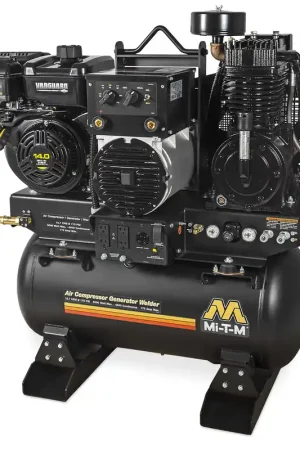 Buy Direct Mi-T-M AGW-SV14-30M 14 HP Vanguard Engine Driven Air Compressor, Generator and Welder Combination 30 Gallon Tank Mount