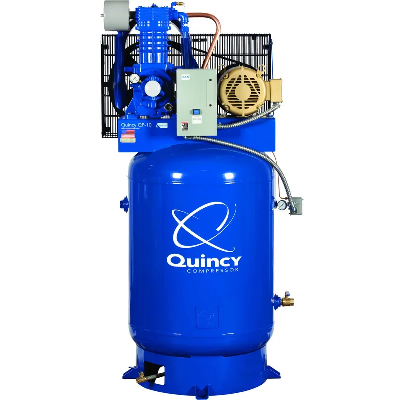 Special Offer Quincy 5103DS12VCA46 10 HP QP PRO, 460 Volt Three Phase, Two Stage, Pressure Lubricated 120 Gallon Vertical Air Compressor