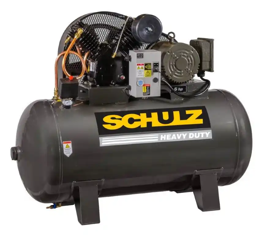 Sale Schulz 580HV20X-3 5 HP Three Phase Two Stage 80 Gallon Horizontal Air Compressor
