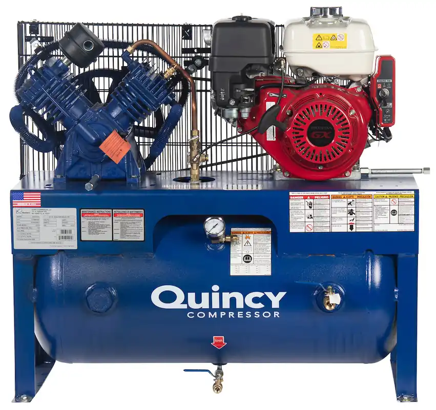 Quincy G5409H30 9 HP Honda Gas Drive 2 Stage Service Truck Air Compressor Express Delivery