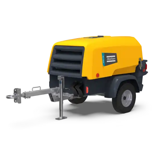 Trending Atlas Copco XAS 110 KD8 25 HP Tow Behind Rotary Screw Air Compressor