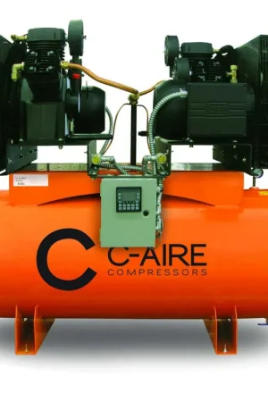 Price Drop C-Aire A075D120-3460 2 x 7.5 HP Duplex Air Compressor