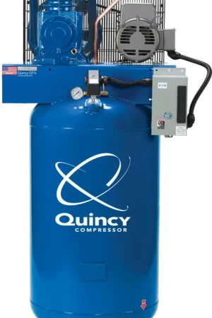 Quincy 473DS80VCB20 7.5 HP PRO, 200 Volt Three Phase, Two Stage, 80 Gallon Vertical Air Compressor New Arrival