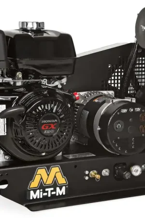 Big Sale Mi-T-M AG2-SH13-Be 13 HP Honda Powered Base Mount Air Compressor/Generator Combo with Electric Start