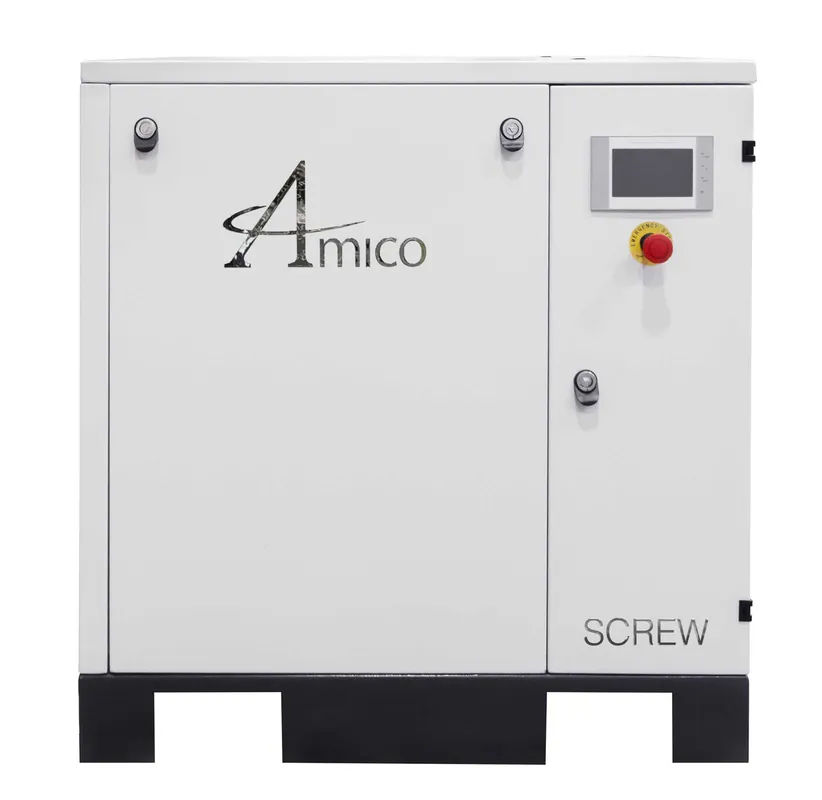 AMICO IE-RSL-10-463-FS 10 HP 3 Phase Base Mount Rotary Screw Air Compressor Latest