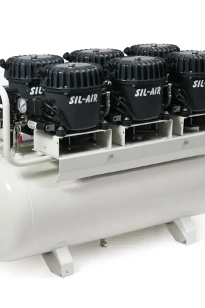 Authentic Val-Air 300-100 AL 6 x 1/2 HP 230 Volt Single Phase 12.9 CFM 26 Gallon Silent Air Compressor by Silentaire Technologies