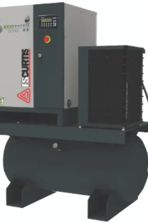 FS Curtis FES04A6U4QXXX 5 HP 460 Volt Three Phase Oil Free Scroll Air Compressor Tank Mount with Dryer Limited Offer