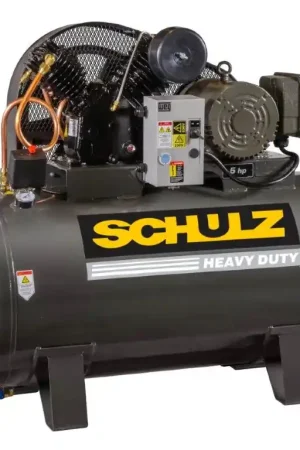Fresh Stock Schulz 580HV20X-1 5 HP 230 Volt Single Phase Two Stage 80 Gallon Horizontal Air Compressor