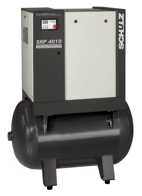 SRP-4008 R Dynamic 7.5 HP 230 Volt Single Phase Rotary Screw 60 Gallon Tank Mount Air Compressor Flash Sale