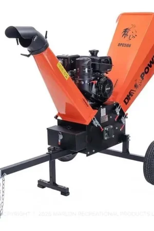 DK2 by Marlon OPC506 6-Inch Towable Chipper Shredder | 14HP Kohler Engine with Cyclonic Drum and DOT-Approved Tires Get Yours