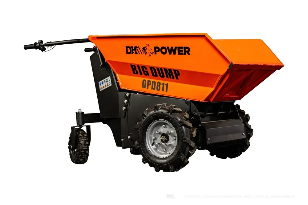 DK2 by Marlon OPD811 1100-lb 48V Electric Hydraulic Dump Cart | All-Terrain Wheelbarrow with Sealed Steel Bucket Reduced Price