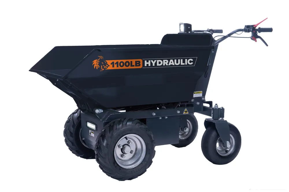 Exclusive Offer DK2 by Marlon OPD812 1100-lb 12V Electric Self-Driving Hydraulic Dump Cart | Long Runtime Battery-Powered Utility Cart